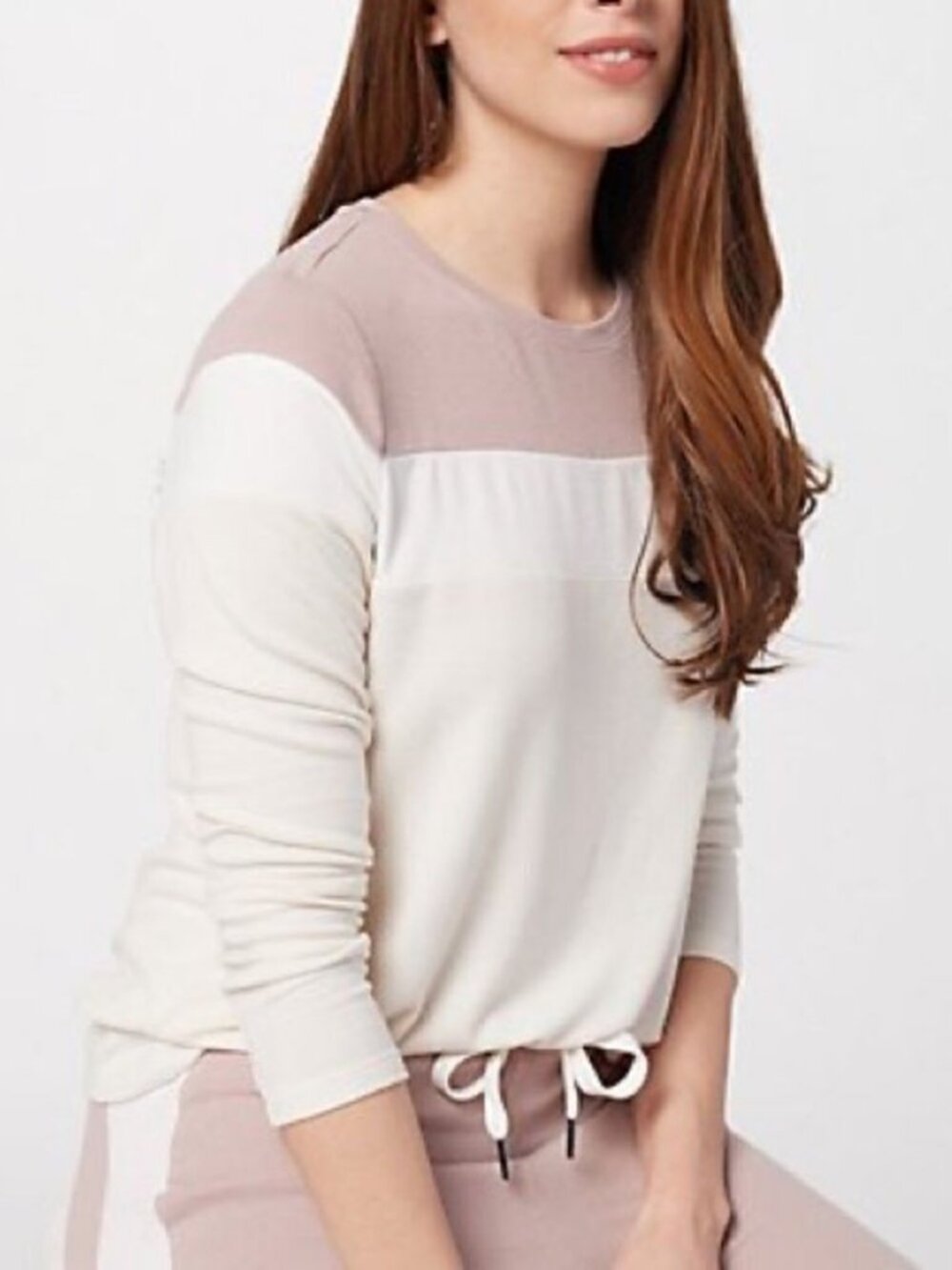 Laurie Felt Fuse Modal Color Block Long-Sleeve Tee Shirt